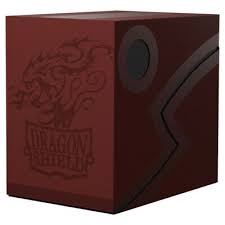 Dragon Shield Blood Red/Black Double Shell Deck Protector | Rock City Comics