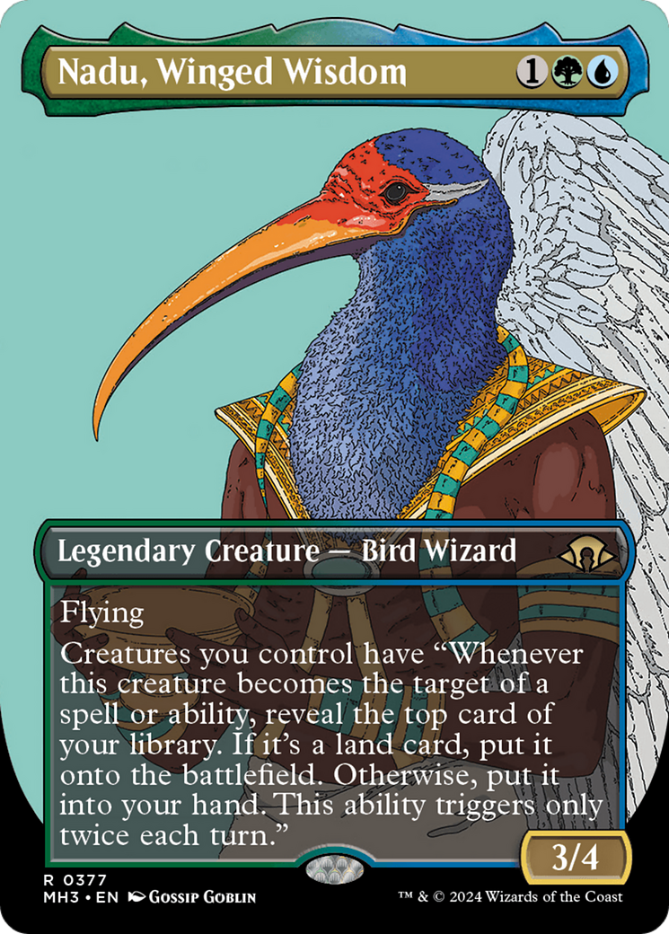 Nadu, Winged Wisdom (Borderless) [Modern Horizons 3] | Rock City Comics