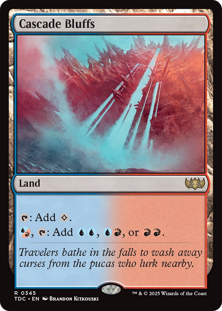 Cascade Bluffs [Tarkir: Dragonstorm Commander] | Rock City Comics