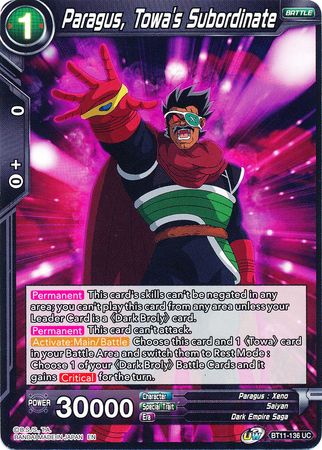 Paragus, Towa's Subordinate (BT11-136) [Vermilion Bloodline] | Rock City Comics