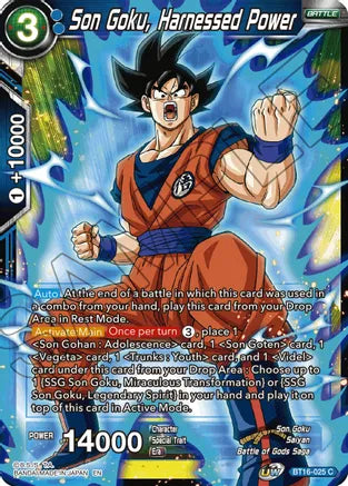 Son Goku, Harnessed Power (BT16-025) [Realm of the Gods] | Rock City Comics