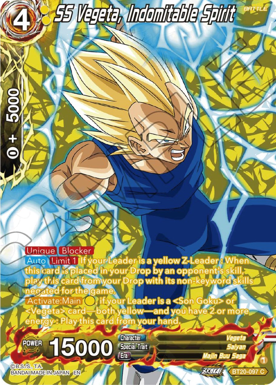 SS Vegeta, Indomitable Spirit (Silver Foil) (BT20-097) [Power Absorbed] | Rock City Comics