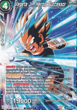 Vegeta Jr., Heroic Successor (Power Booster) (P-148) [Promotion Cards] | Rock City Comics