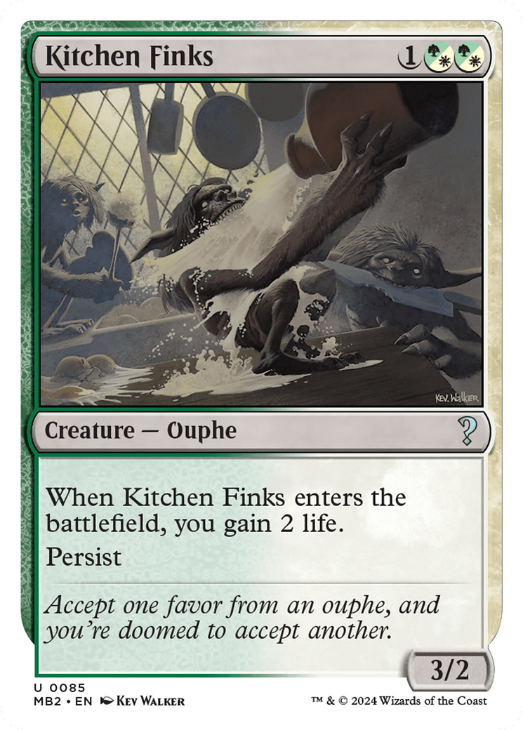 Kitchen Finks (White Border) [Mystery Booster 2] | Rock City Comics