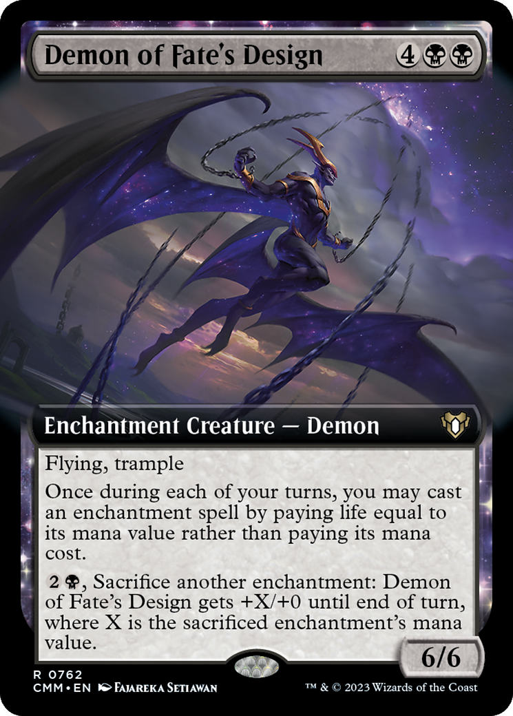 Demon of Fate's Design (Extended Art) [Commander Masters] | Rock City Comics