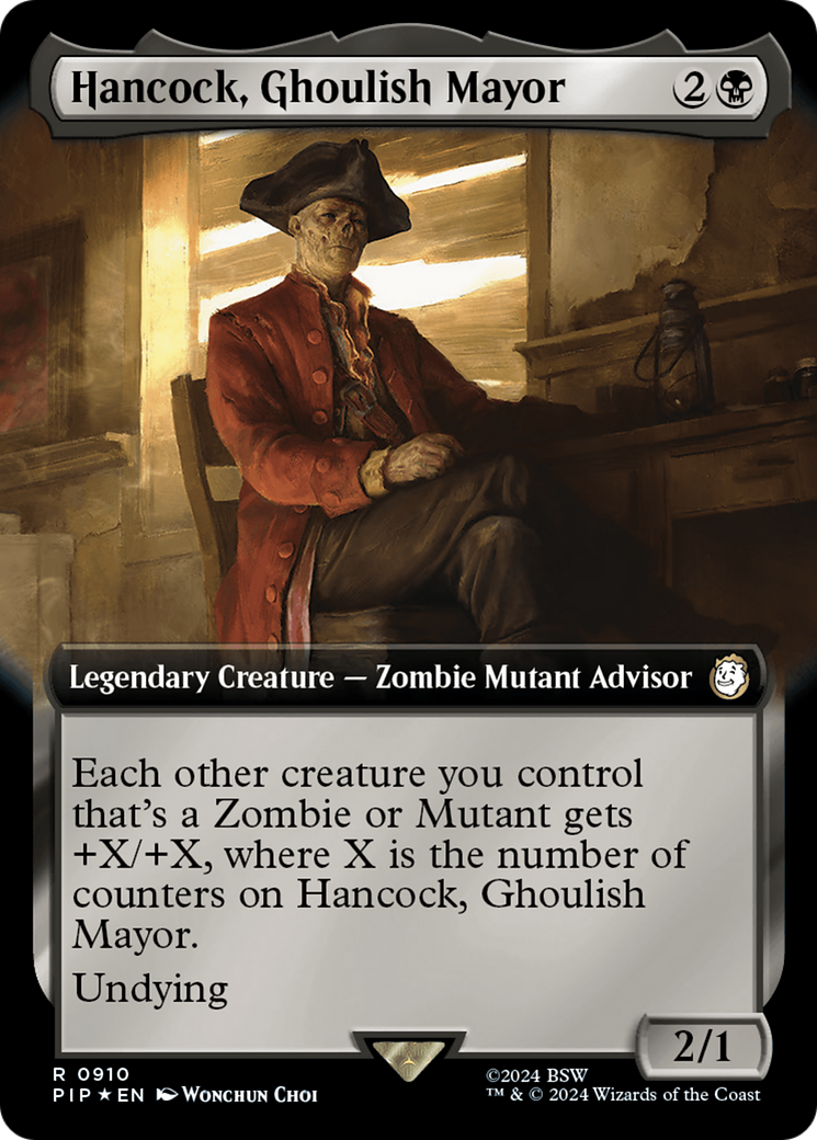 Hancock, Ghoulish Mayor (Extended Art) (Surge Foil) [Fallout] | Rock City Comics