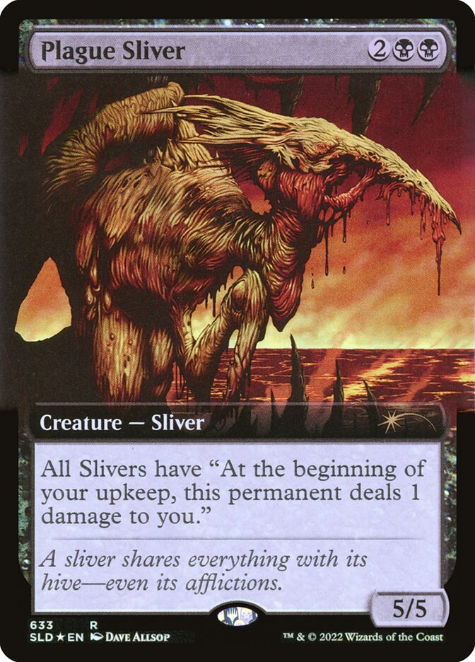 Plague Sliver (Extended Art) (Step-and-Compleat Foil) [Secret Lair Drop Promos] | Rock City Comics