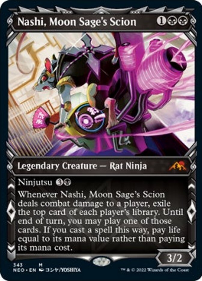 Nashi, Moon Sage's Scion (Showcase Ninja) [Kamigawa: Neon Dynasty] | Rock City Comics