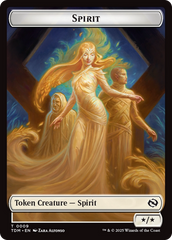 Spirit (0008) // Spirit (0009) Double-Sided Token [Tarkir: Dragonstorm Tokens] | Rock City Comics