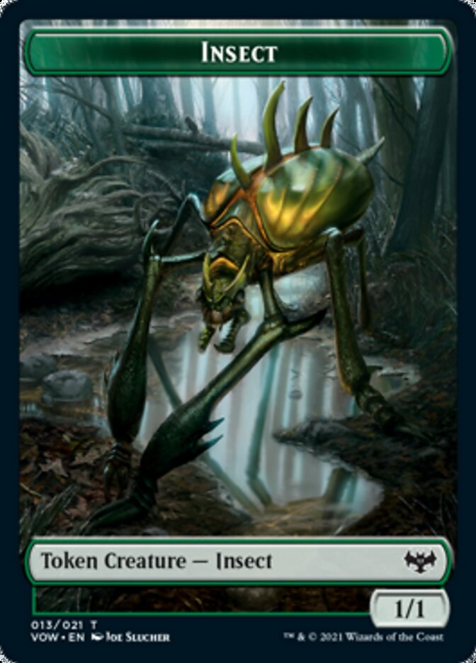Insect // Treasure Double-Sided Token [Innistrad: Crimson Vow Tokens] | Rock City Comics