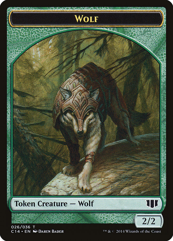 Treefolk // Wolf Double-Sided Token [Commander 2014 Tokens] | Rock City Comics