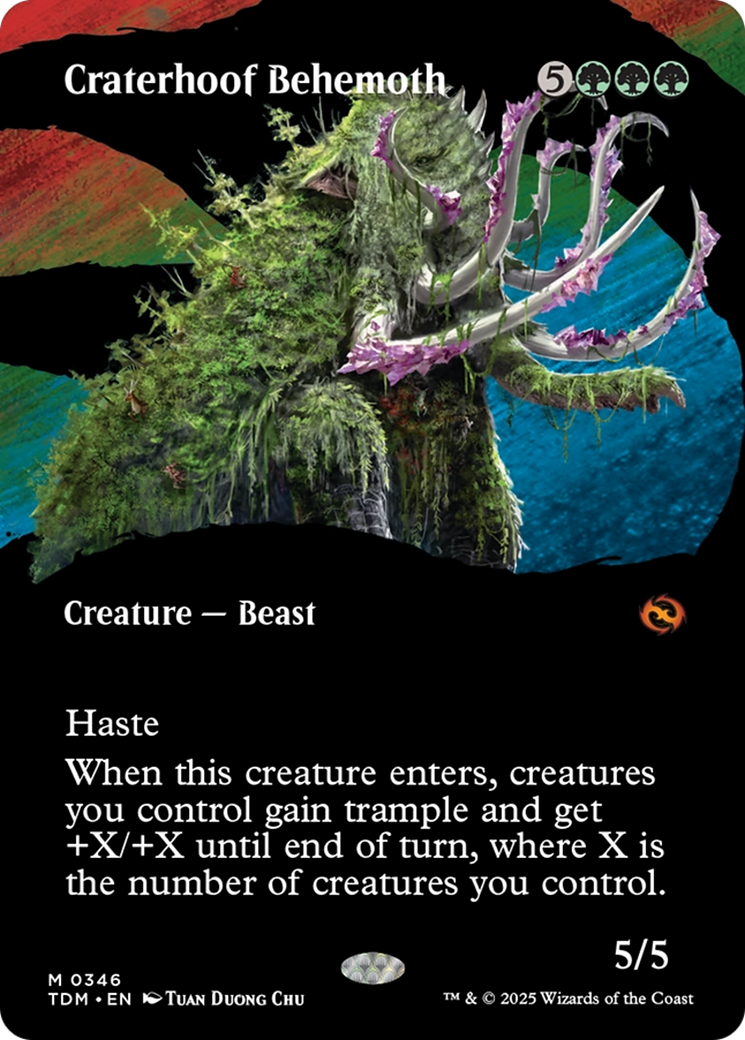 Craterhoof Behemoth (Borderless) [Tarkir: Dragonstorm] | Rock City Comics