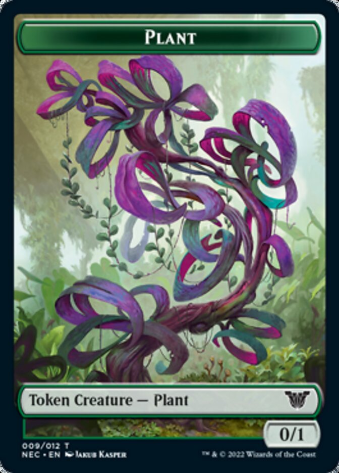 Plant // Treasure Double-Sided Token [Kamigawa: Neon Dynasty Commander Tokens] | Rock City Comics