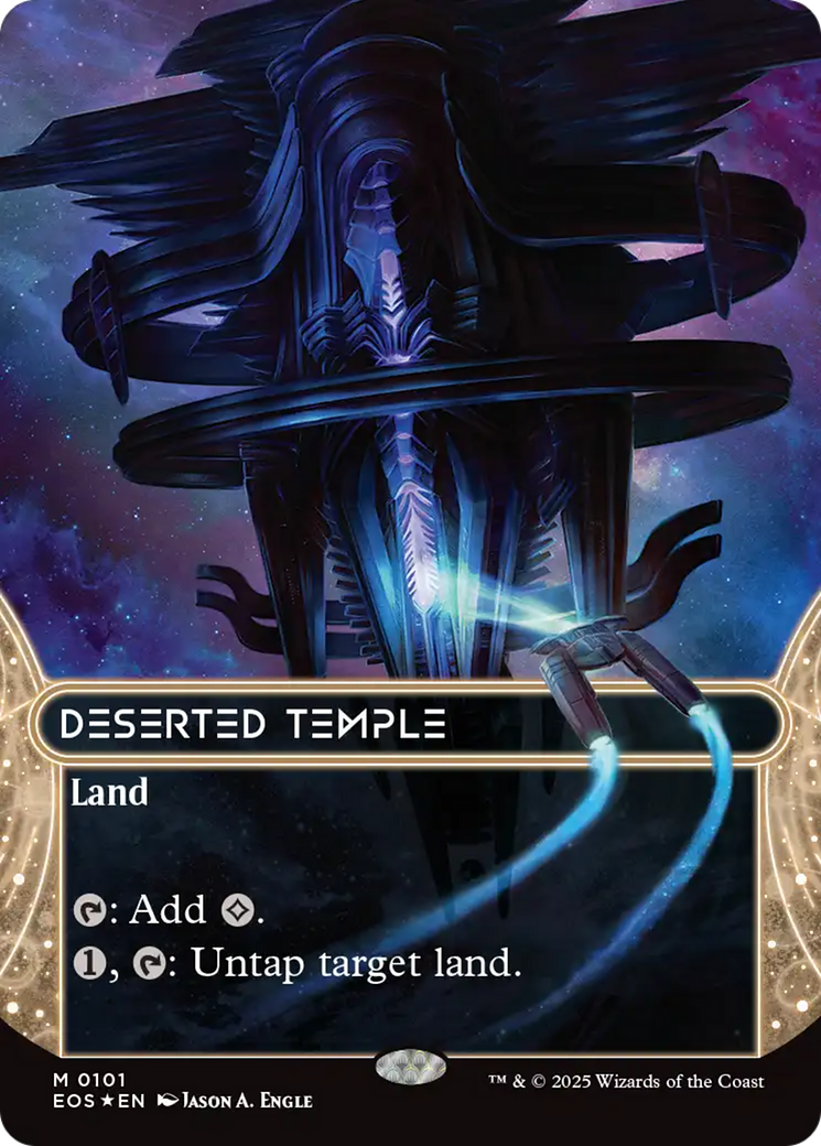Deserted Temple (0101) (Borderless) (Galaxy Foil) [Edge of Eternities: Stellar Sights] | Rock City Comics