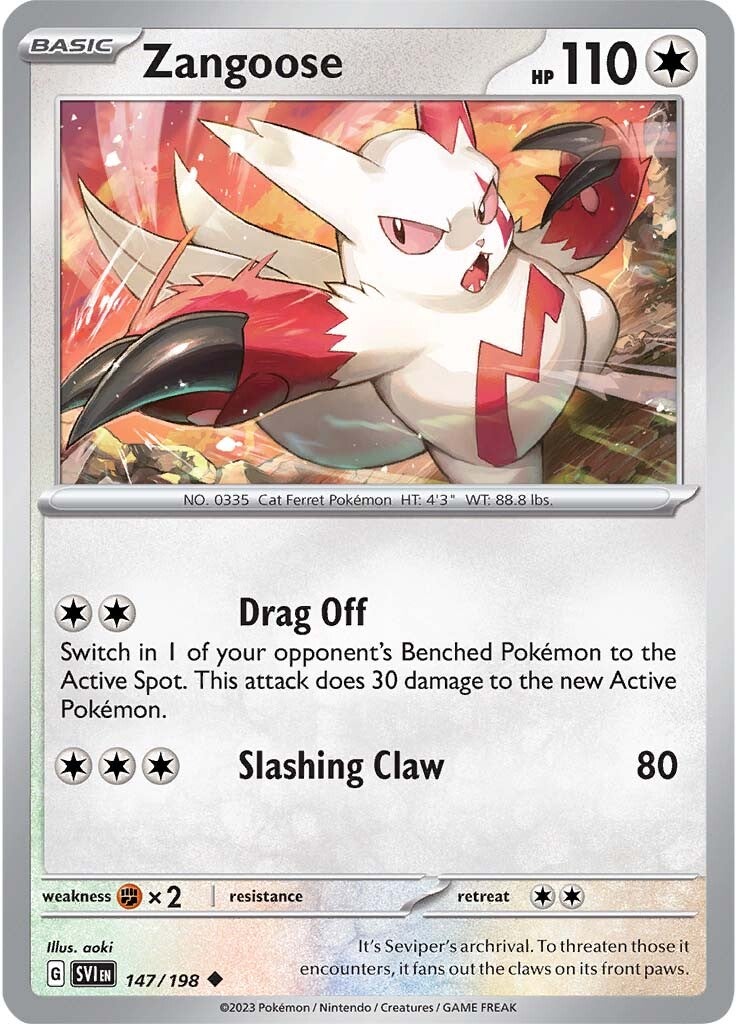 Zangoose (147/198) [Scarlet & Violet: Base Set] | Rock City Comics