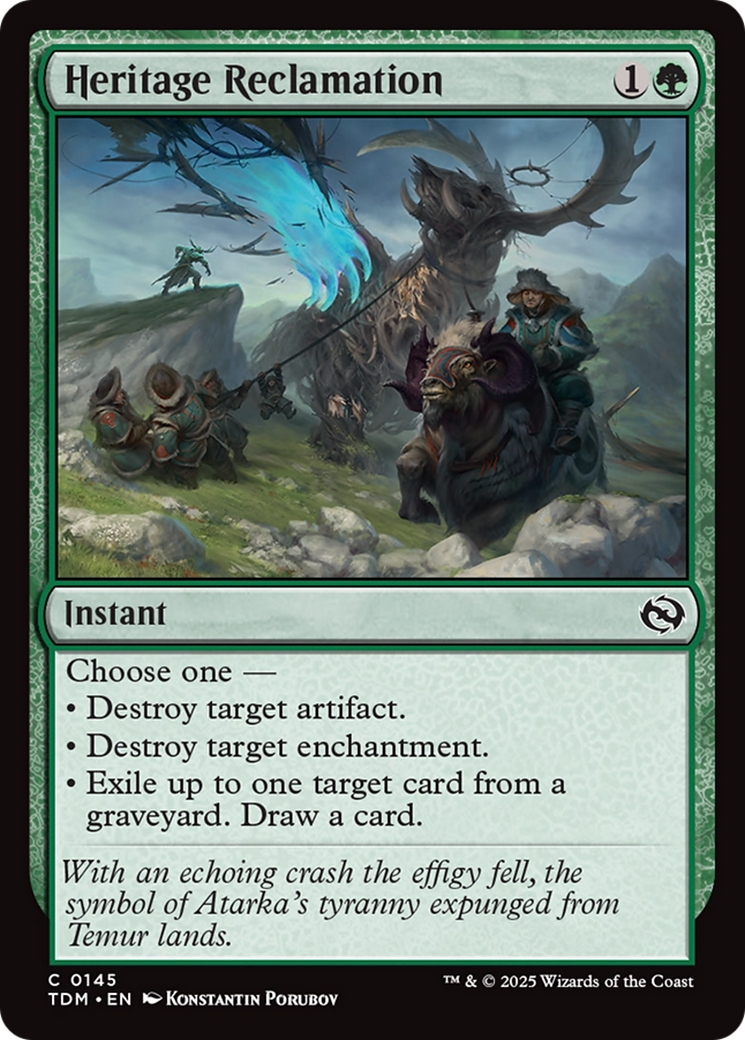 Heritage Reclamation [Tarkir: Dragonstorm] | Rock City Comics