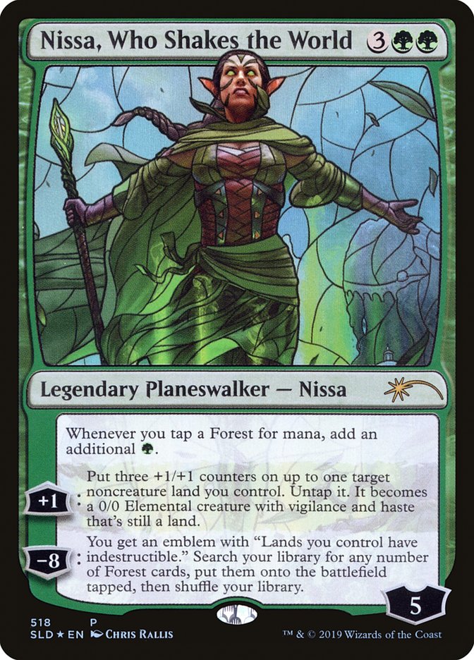 Nissa, Who Shakes the World (Stained Glass) [Secret Lair Drop Promos] | Rock City Comics