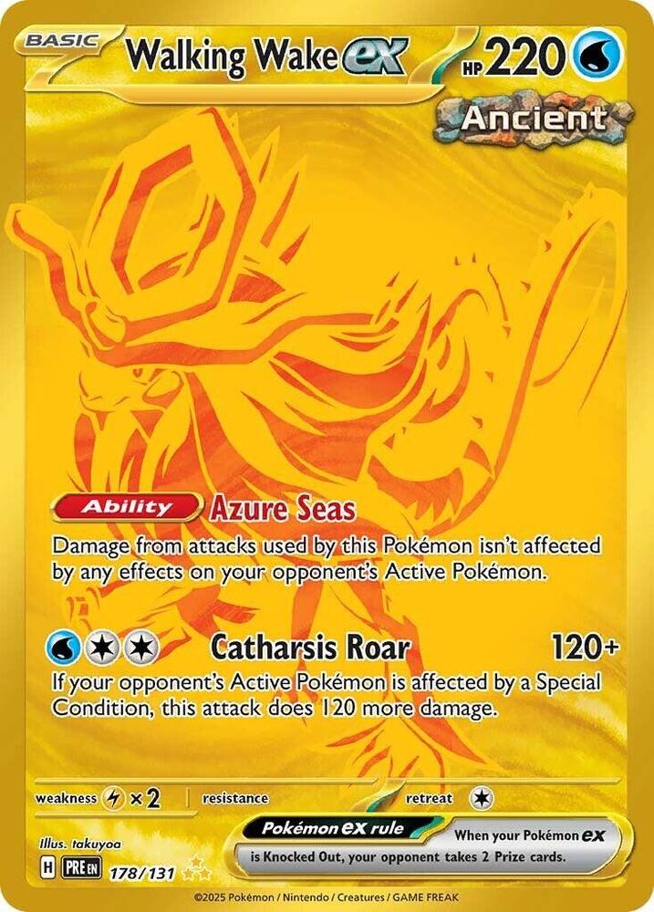 Walking Wake ex (178/131) [Scarlet & Violet: Prismatic Evolutions] | Rock City Comics
