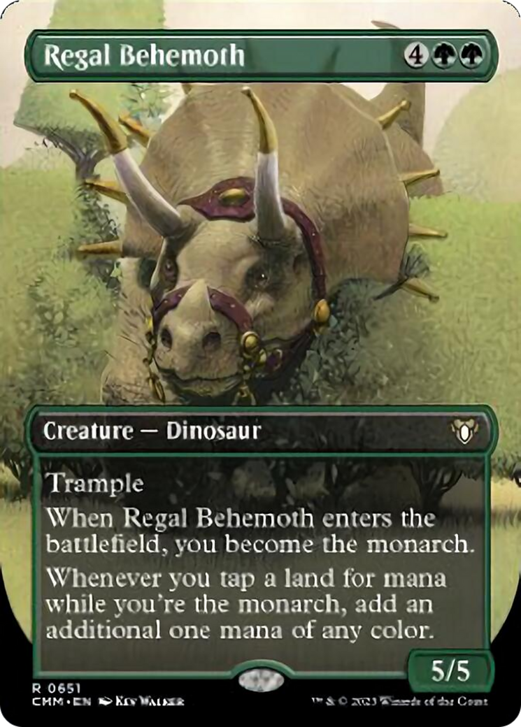 Regal Behemoth (Borderless Alternate Art) [Commander Masters] | Rock City Comics