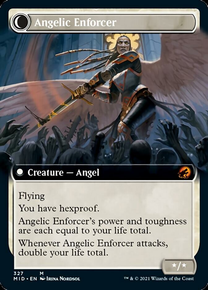 Enduring Angel // Angelic Enforcer (Extended Art) [Innistrad: Midnight Hunt] | Rock City Comics