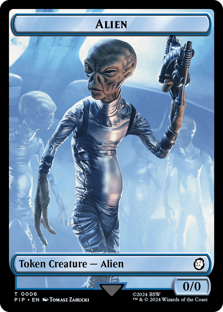 Alien // Clue Double-Sided Token [Fallout Tokens] | Rock City Comics