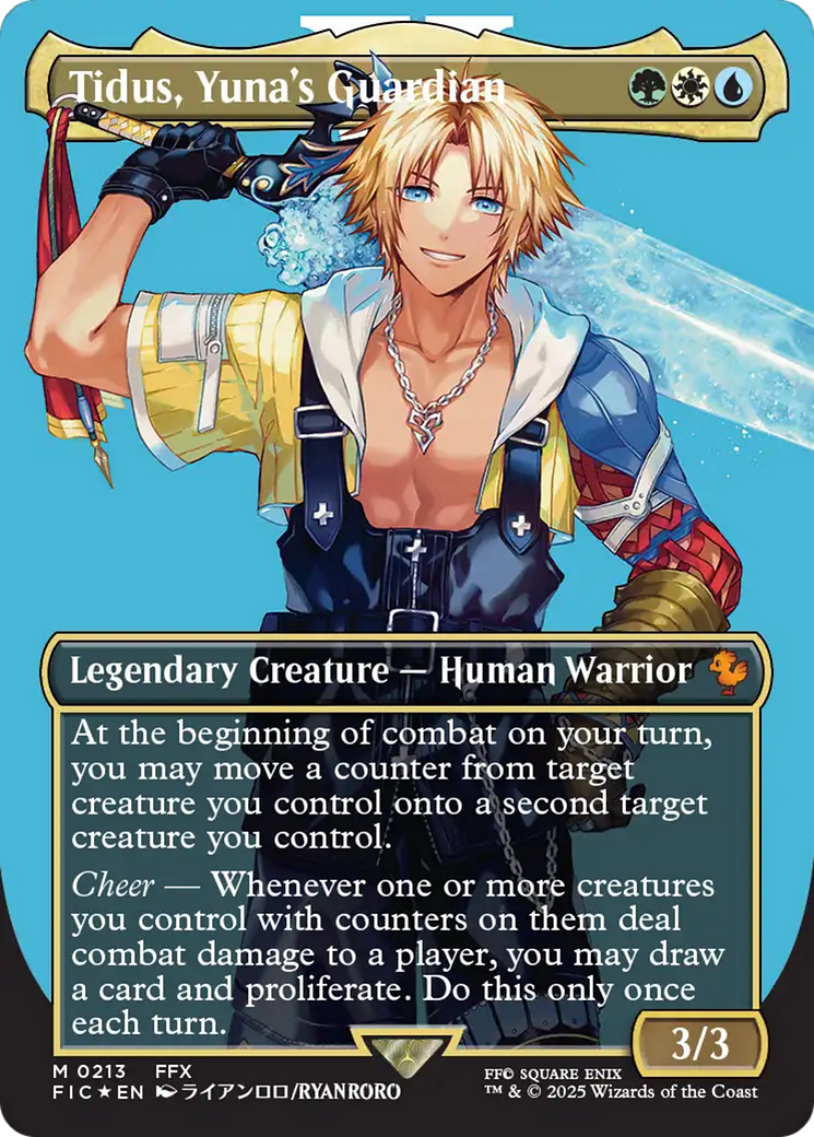 Tidus, Yuna's Guardian (Borderless) (Surge Foil) [FINAL FANTASY Commander] | Rock City Comics