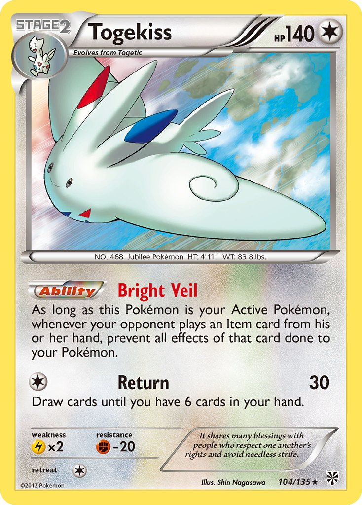 Togekiss (104/135) [Black & White: Plasma Storm] | Rock City Comics