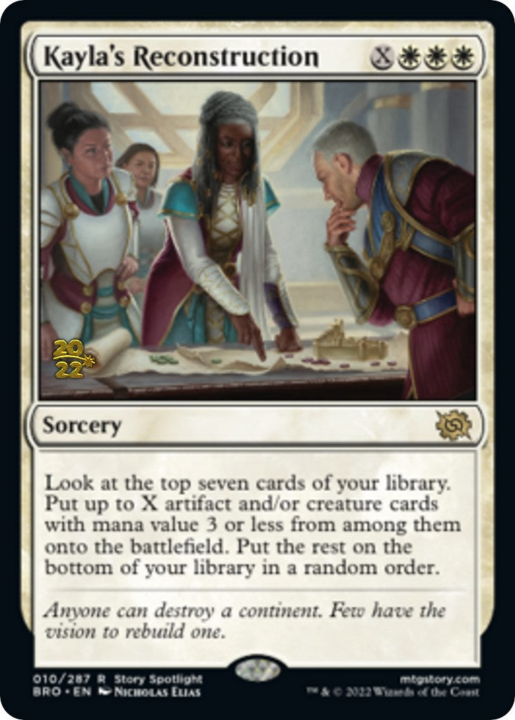 Kayla's Reconstruction [The Brothers' War Prerelease Promos] | Rock City Comics