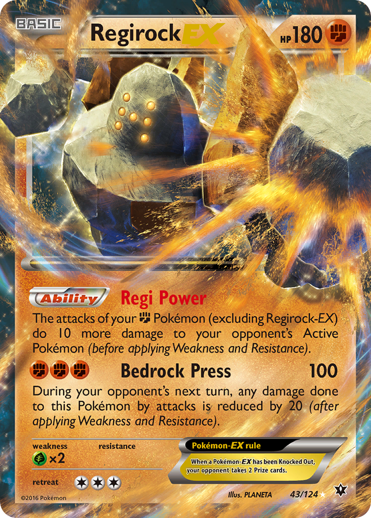 Regirock EX (43/124) [XY: Fates Collide] | Rock City Comics