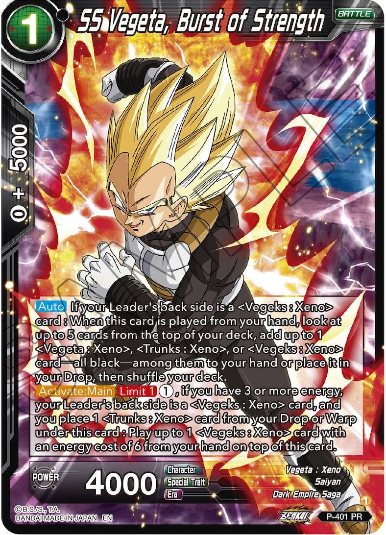 SS Vegeta, Burst of Strength (P-401) [Promotion Cards] | Rock City Comics