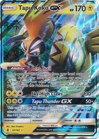 Tapu Koko GX (47/145) (Jumbo Card) [Sun & Moon: Guardians Rising] | Rock City Comics