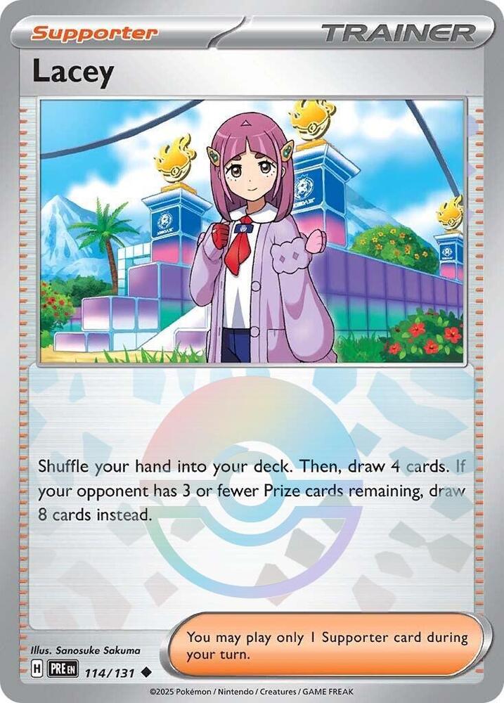 Lacey (114/131) (Poke Ball Pattern) [Scarlet & Violet: Prismatic Evolutions] | Rock City Comics