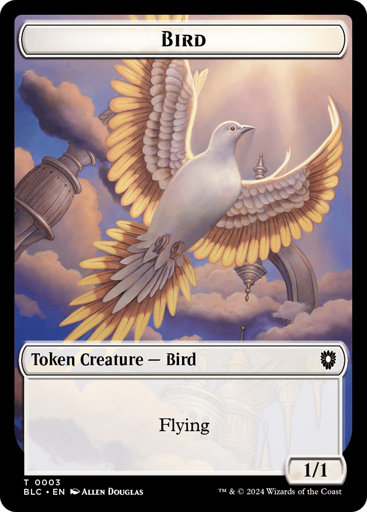 Storm Crow // Bird (003) Double-Sided Token [Bloomburrow Commander Tokens] | Rock City Comics