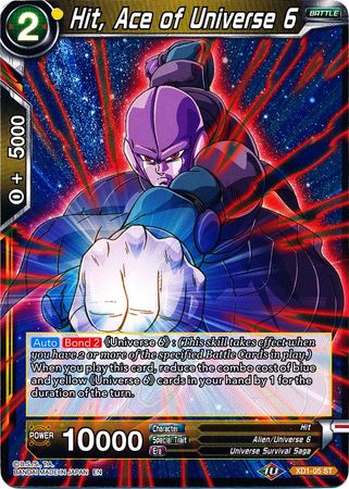 Hit, Ace of Universe 6 (XD1-05) [Assault of the Saiyans] | Rock City Comics