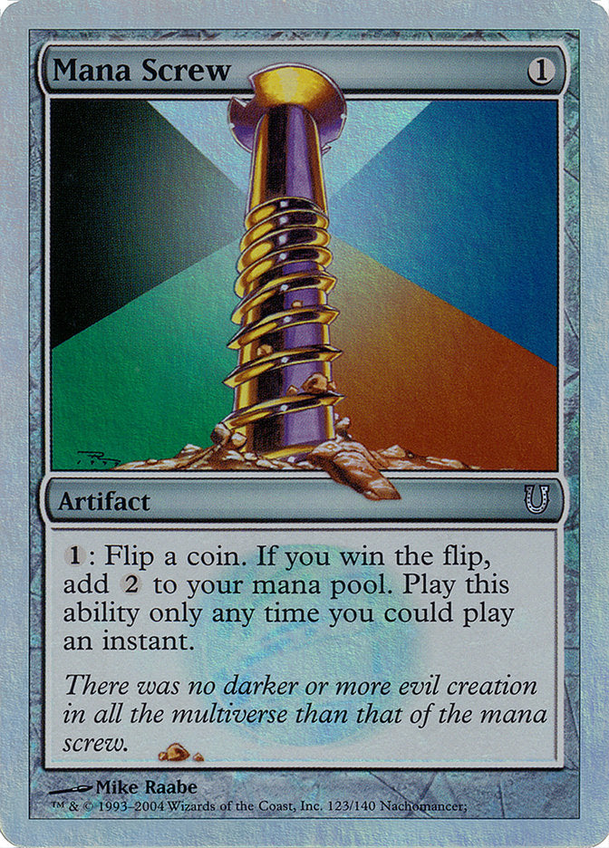 Mana Screw (Alternate Foil) [Unhinged] | Rock City Comics