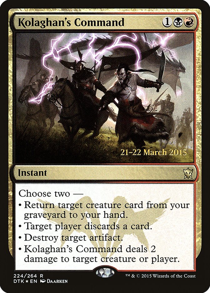 Kolaghan's Command [Dragons of Tarkir Prerelease Promos] | Rock City Comics