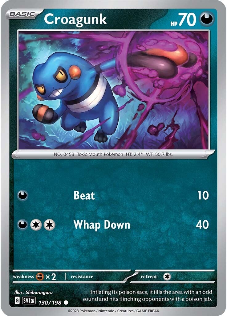 Croagunk (130/198) [Scarlet & Violet: Base Set] | Rock City Comics