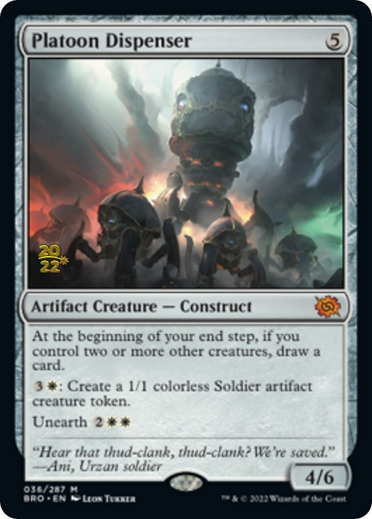 Platoon Dispenser [The Brothers' War Prerelease Promos] | Rock City Comics