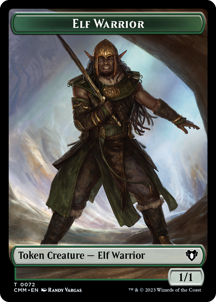 Elf Warrior // Cleric Double-Sided Token [Commander Masters Tokens] | Rock City Comics