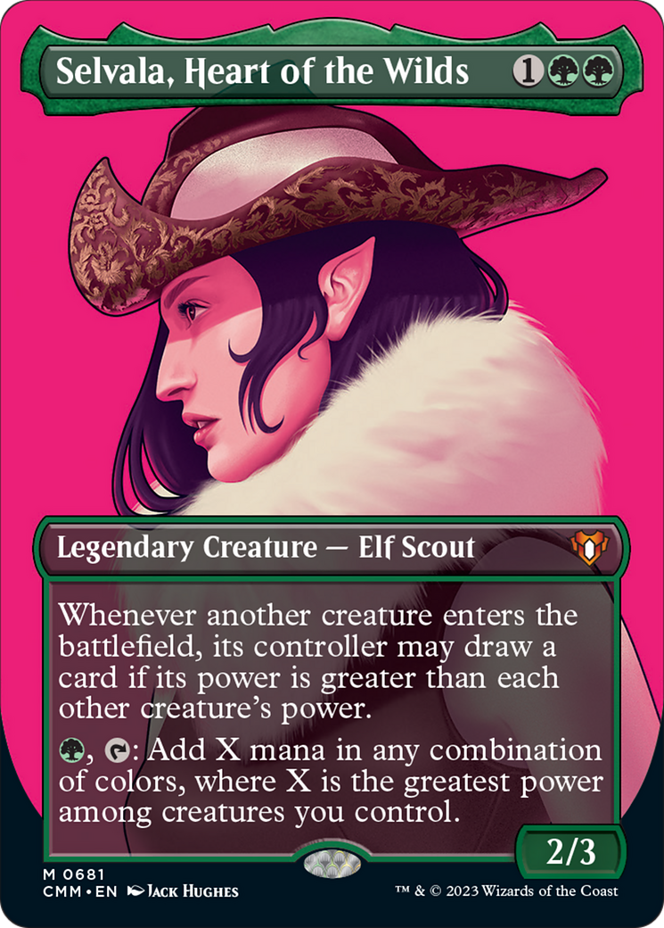 Selvala, Heart of the Wilds (Borderless Profile) [Commander Masters] | Rock City Comics