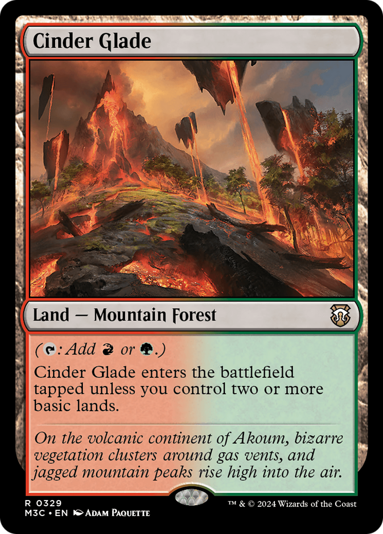 Cinder Glade (Ripple Foil) [Modern Horizons 3 Commander] | Rock City Comics