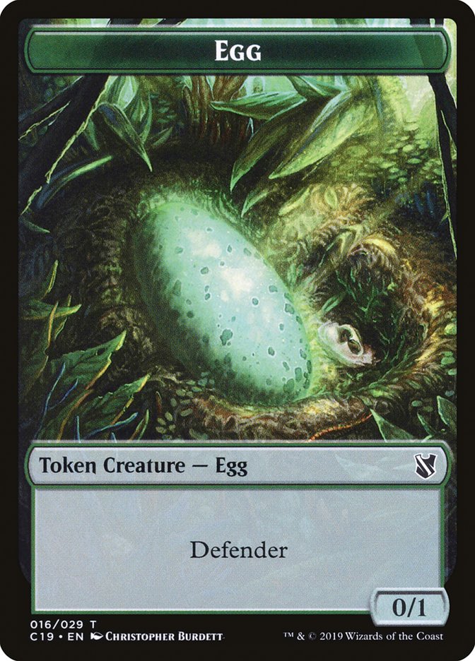 Gargoyle // Egg Double-Sided Token [Commander 2019 Tokens] | Rock City Comics
