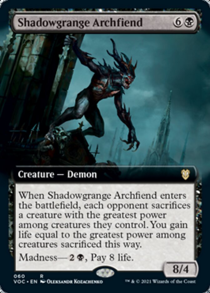 Shadowgrange Archfiend (Extended Art) [Innistrad: Crimson Vow Commander] | Rock City Comics