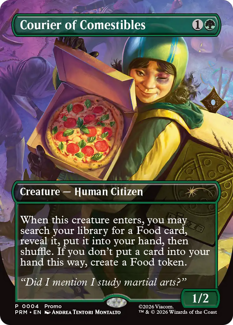 Courier of Comestibles (Borderless) [Wizards Play Network 2026] | Rock City Comics