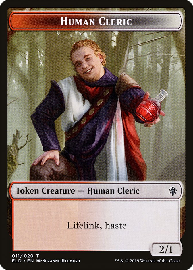 Human Cleric Token [Throne of Eldraine Tokens] | Rock City Comics