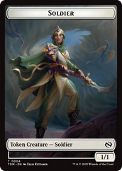 Solider (0004) // Solider (0005) Double-Sided Token [Tarkir: Dragonstorm Tokens] | Rock City Comics