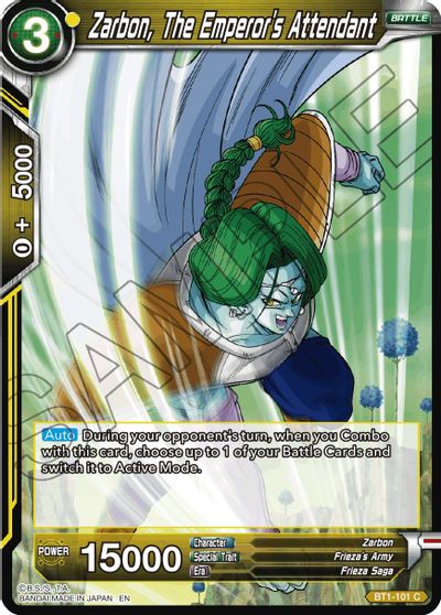 Zarbon, The Emperor's Attendant (Reprint) (BT1-101) [Battle Evolution Booster] | Rock City Comics