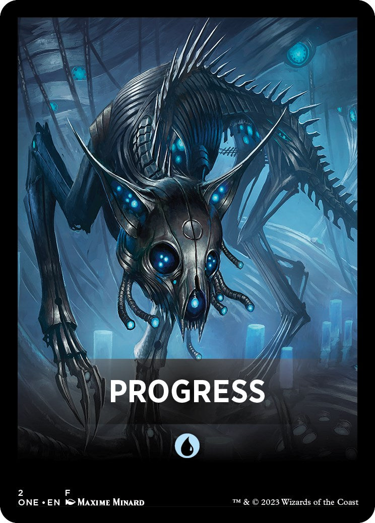 Progress Theme Card [Phyrexia: All Will Be One Tokens] | Rock City Comics