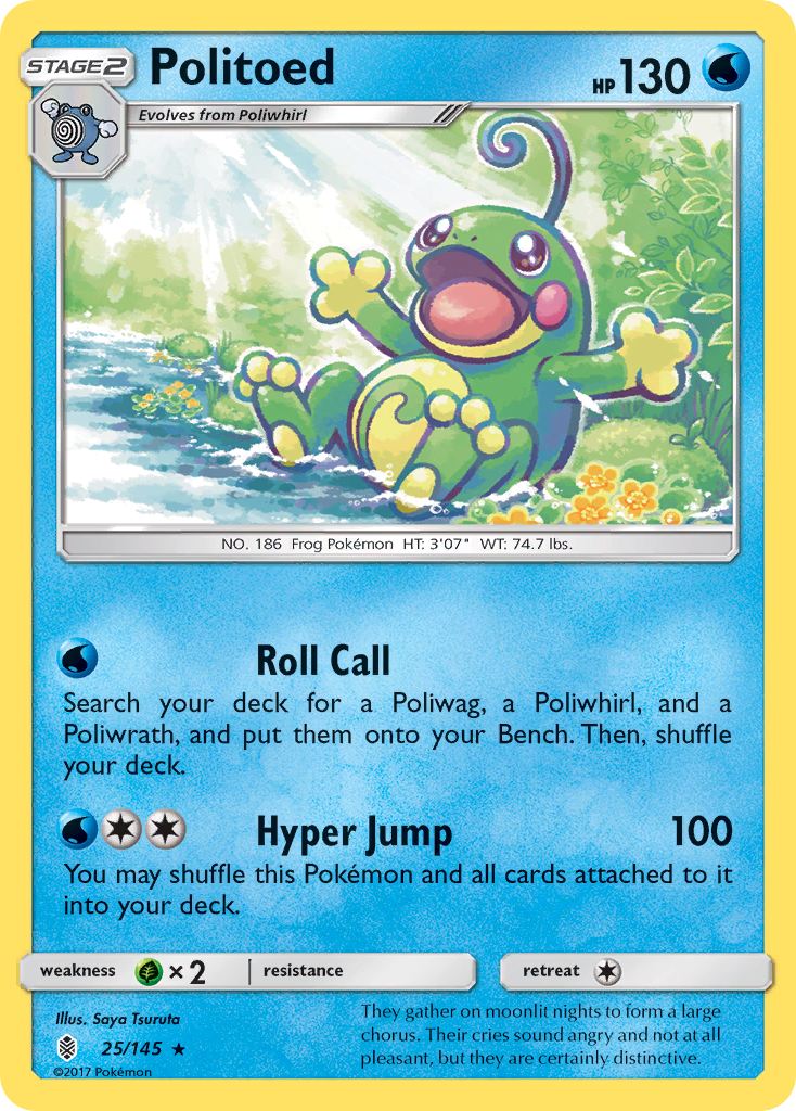 Politoed (25/145) [Sun & Moon: Guardians Rising] | Rock City Comics