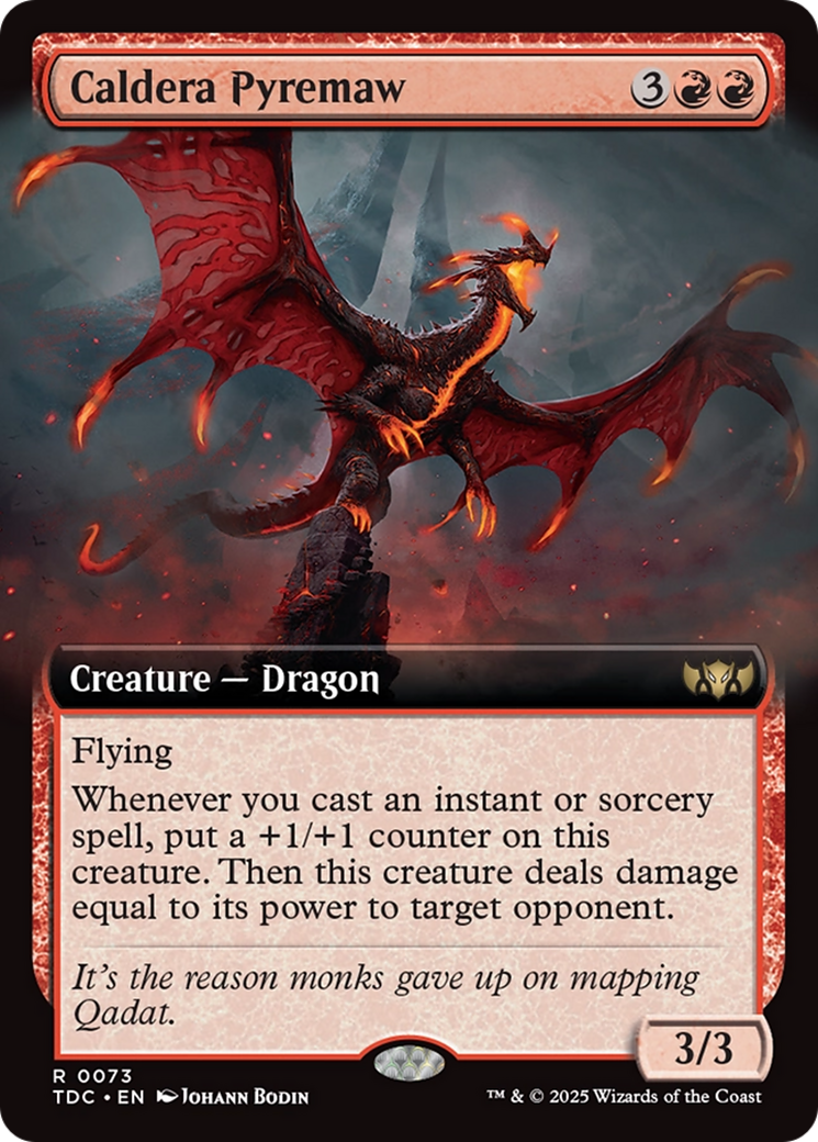Caldera Pyremaw (Extended Art) [Tarkir: Dragonstorm Commander] | Rock City Comics